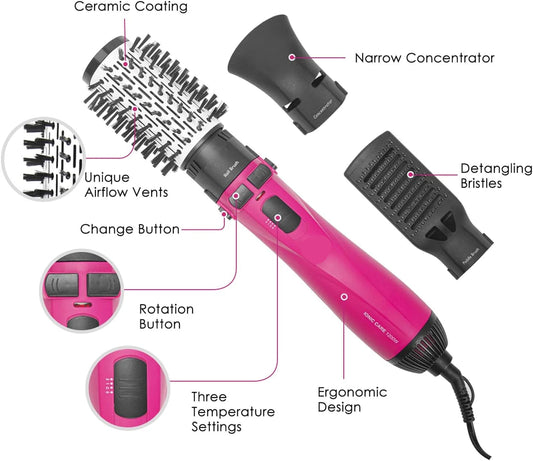 Hot air styling tool for curls, volume, and sleek hair