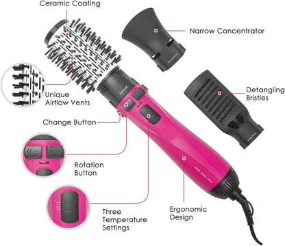 Hot air styling tool for curls, volume, and sleek hair
