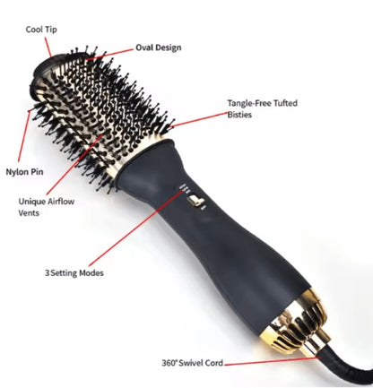 Premium Elite Pro hot air brush with easy heat control and fast drying