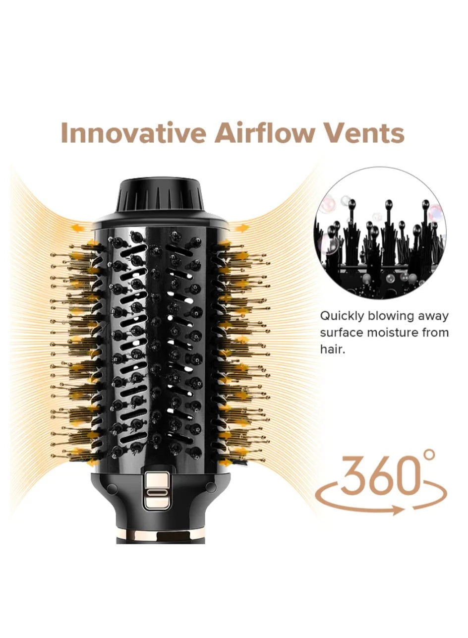 Salon-quality hot air brush for curls, straightening, and volume